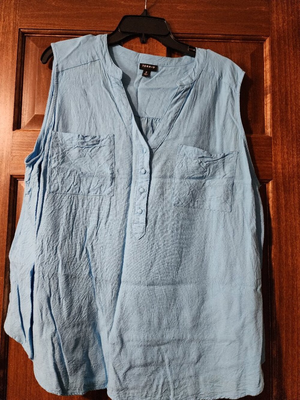 Torrid Harper Linen-Blend Pullover Sleeveless Blouse